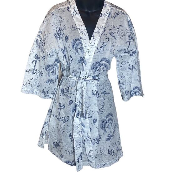 Floral Print Women's Robe - Picture 3 of 6